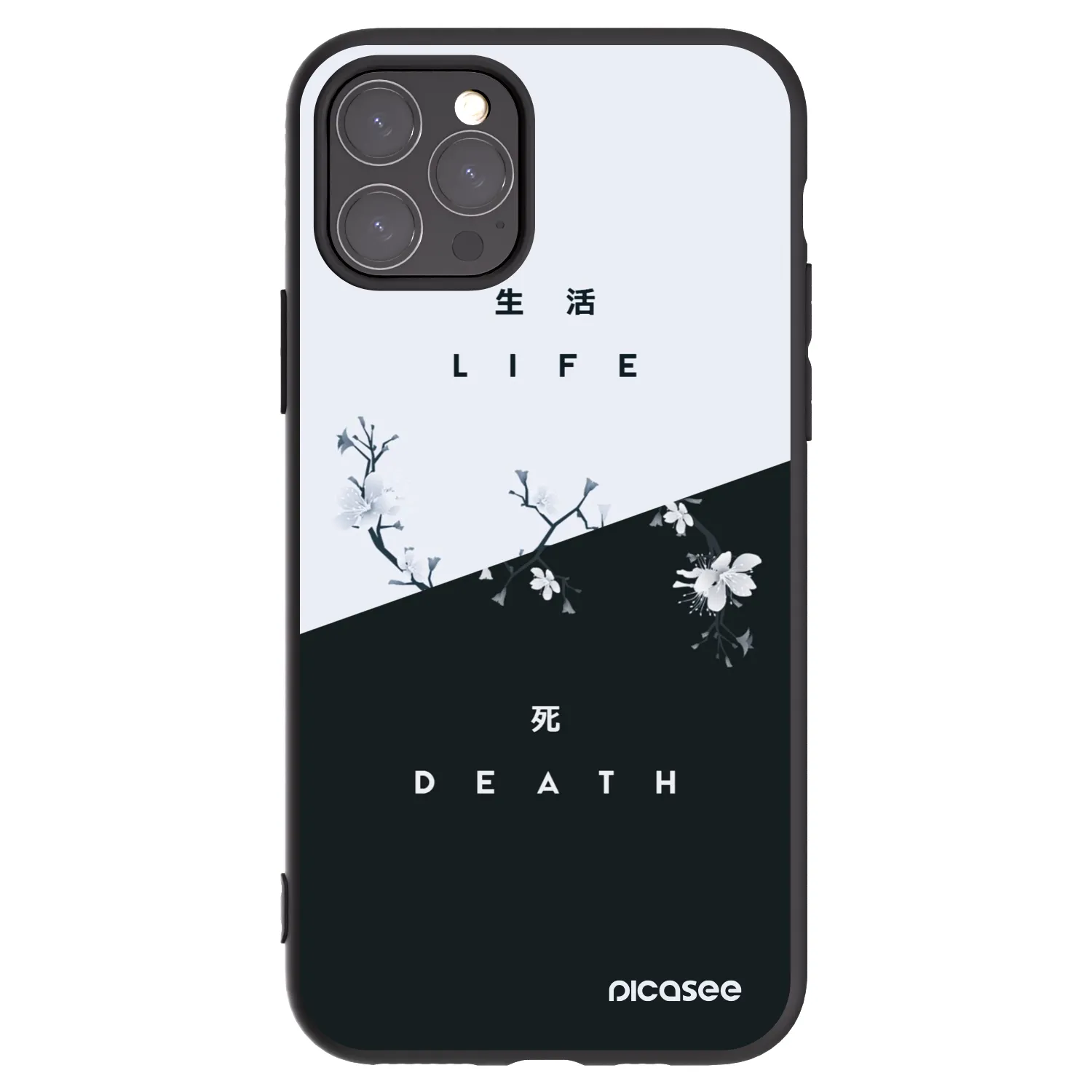 Picasee crna silikonska maskica za Apple iPhone 11 Pro - Life - Death