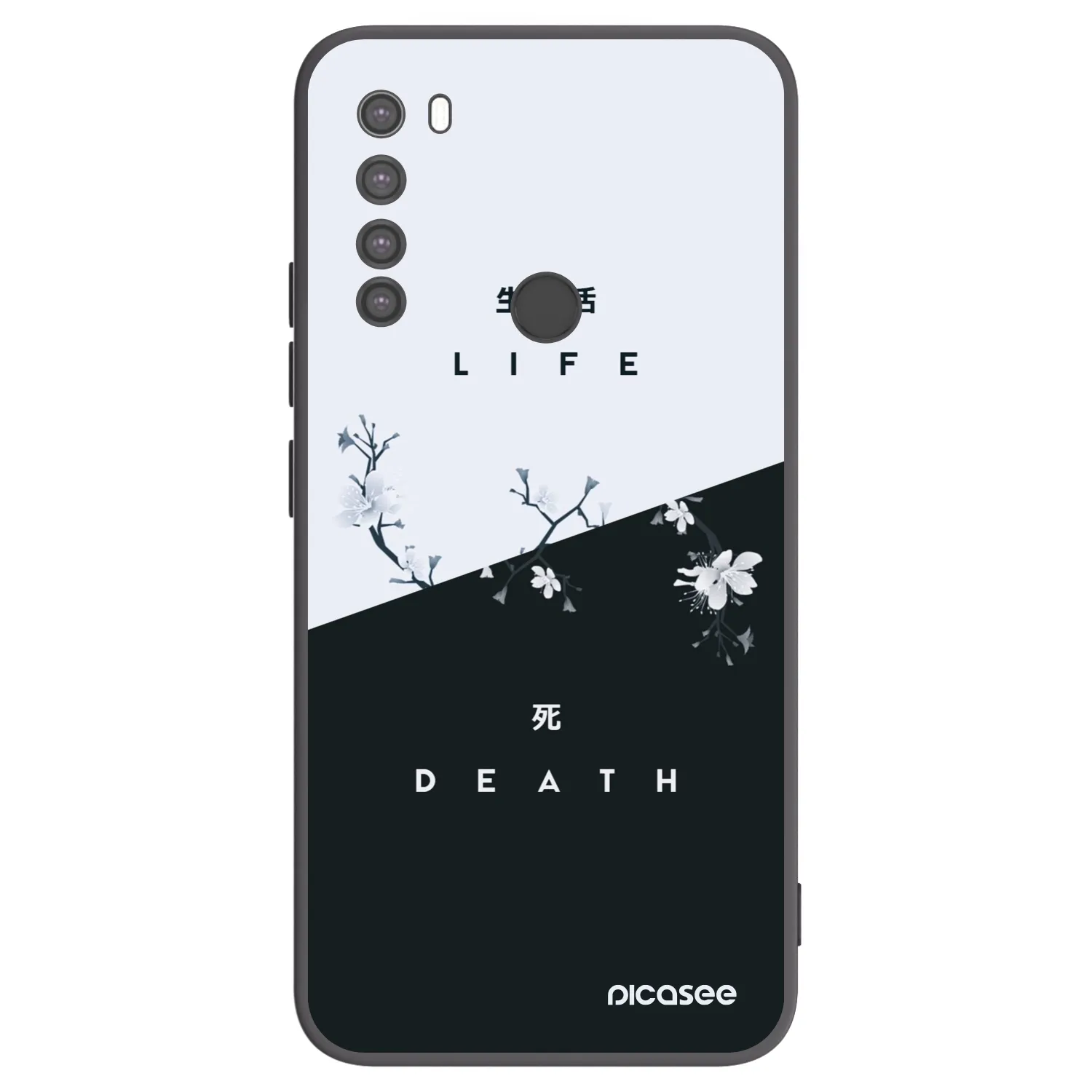Picasee crna silikonska maskica za Xiaomi Redmi Note 8 - Life - Death