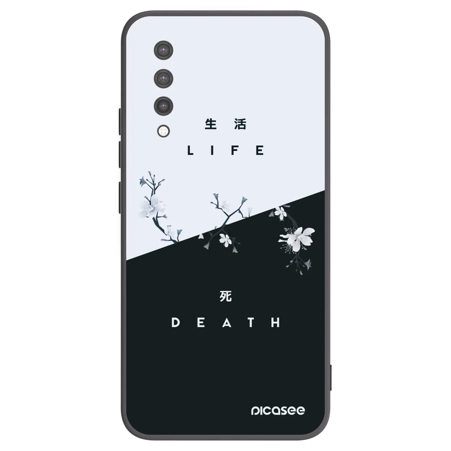 Picasee crna silikonska maskica za Xiaomi Mi 9 Lite - Life - Death