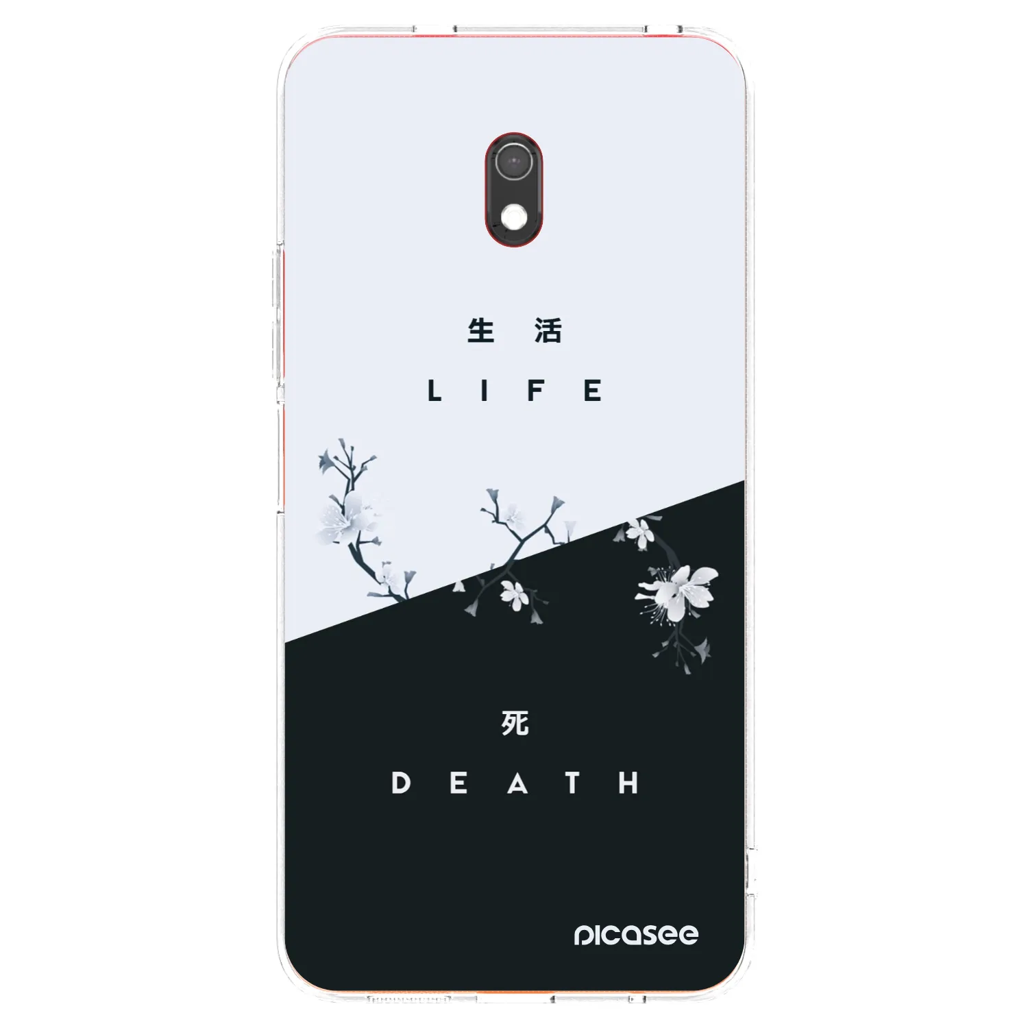 Picasee silikonska prozirna maskica za Xiaomi Redmi 8A - Life - Death