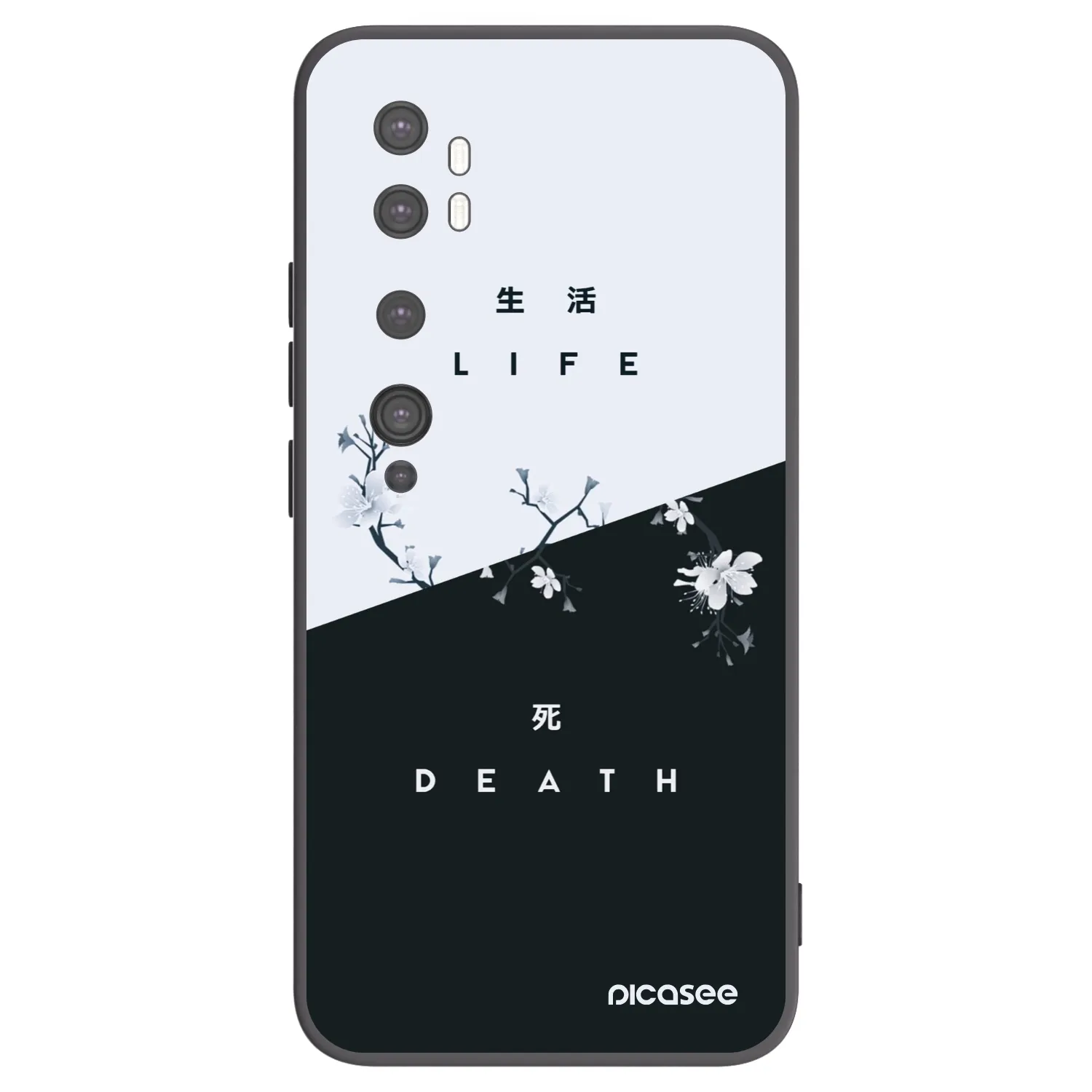 Picasee crna silikonska maskica za Xiaomi Mi Note 10 (Pro) - Life - Death