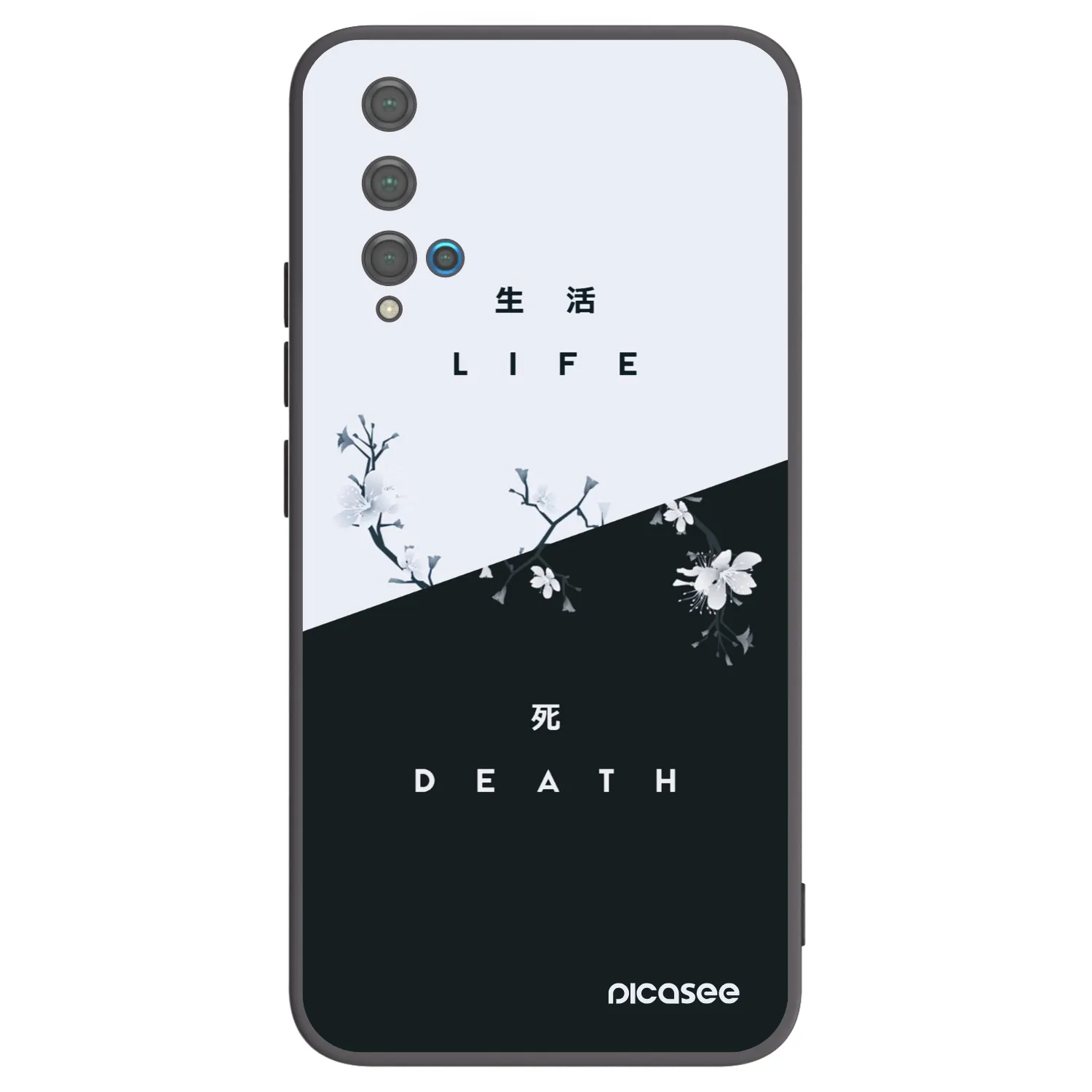 Picasee crna silikonska maskica za Huawei Nova 5T - Life - Death