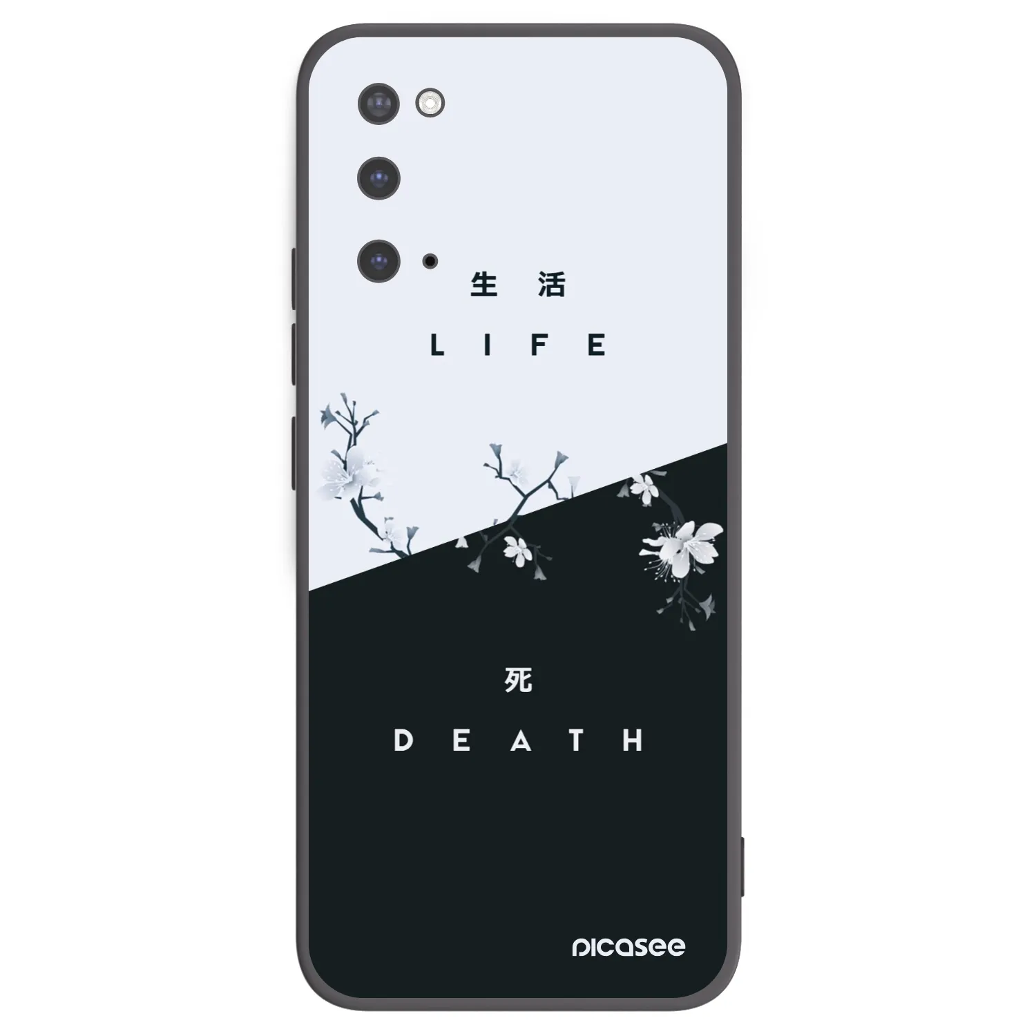 Picasee crna silikonska maskica za Samsung Galaxy S20 G980F - Life - Death