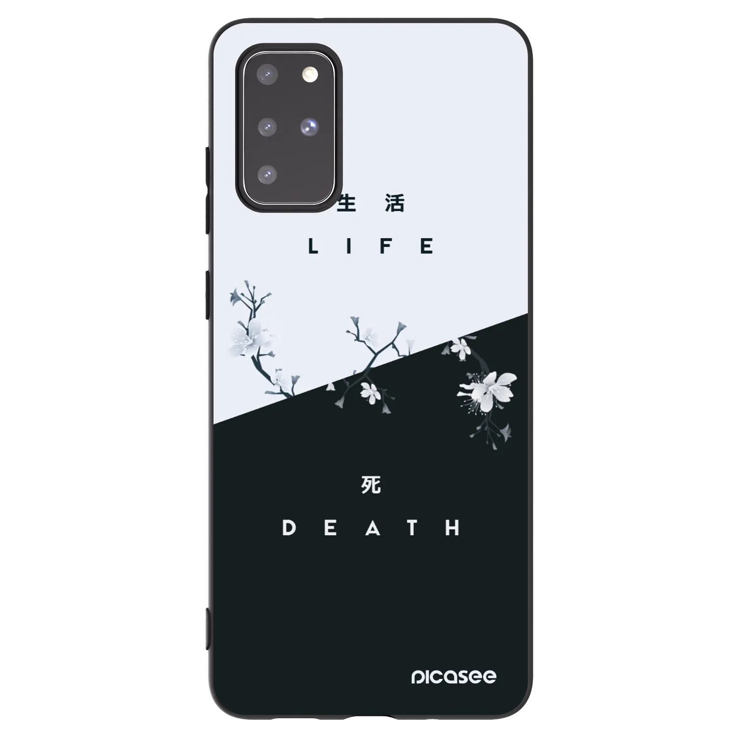 Picasee crna silikonska maskica za Samsung Galaxy S20+ G985F - Life - Death