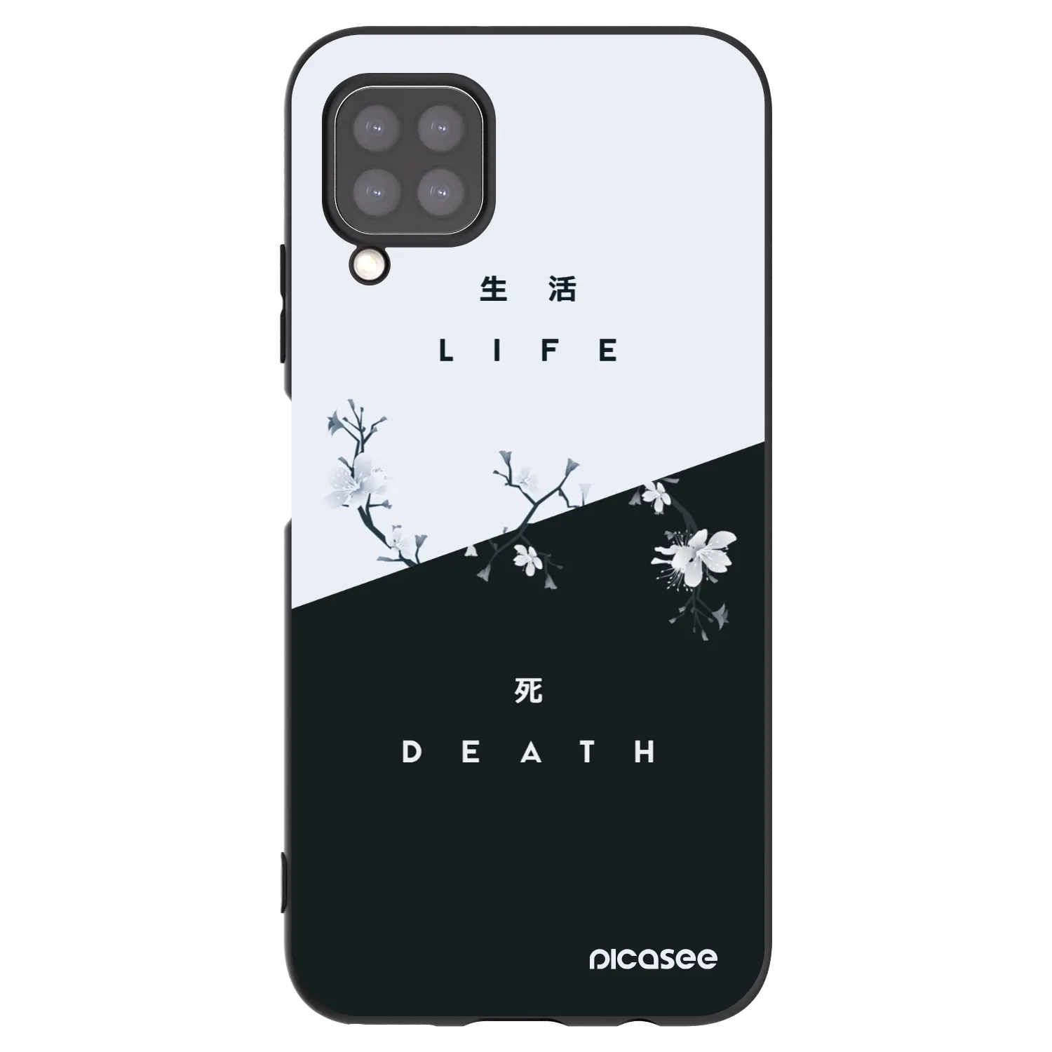 Picasee crna silikonska maskica za Huawei P40 Lite - Life - Death
