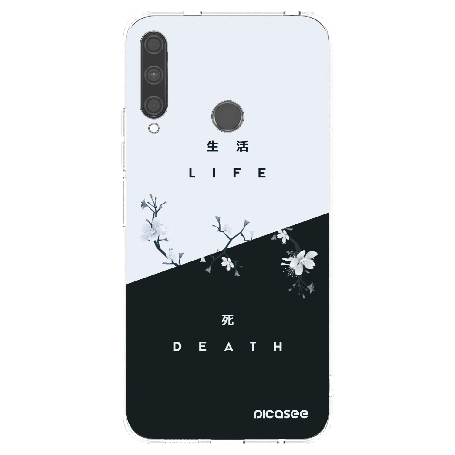 Picasee silikonska prozirna maskica za Huawei P40 Lite E - Life - Death