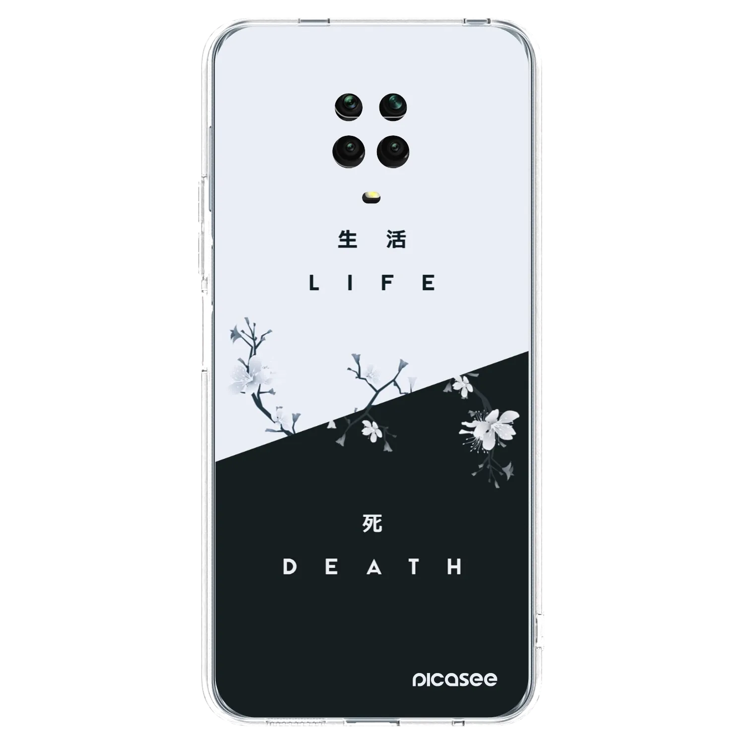 Picasee silikonska prozirna maskica za Xiaomi Redmi Note 9 Pro - Life - Death