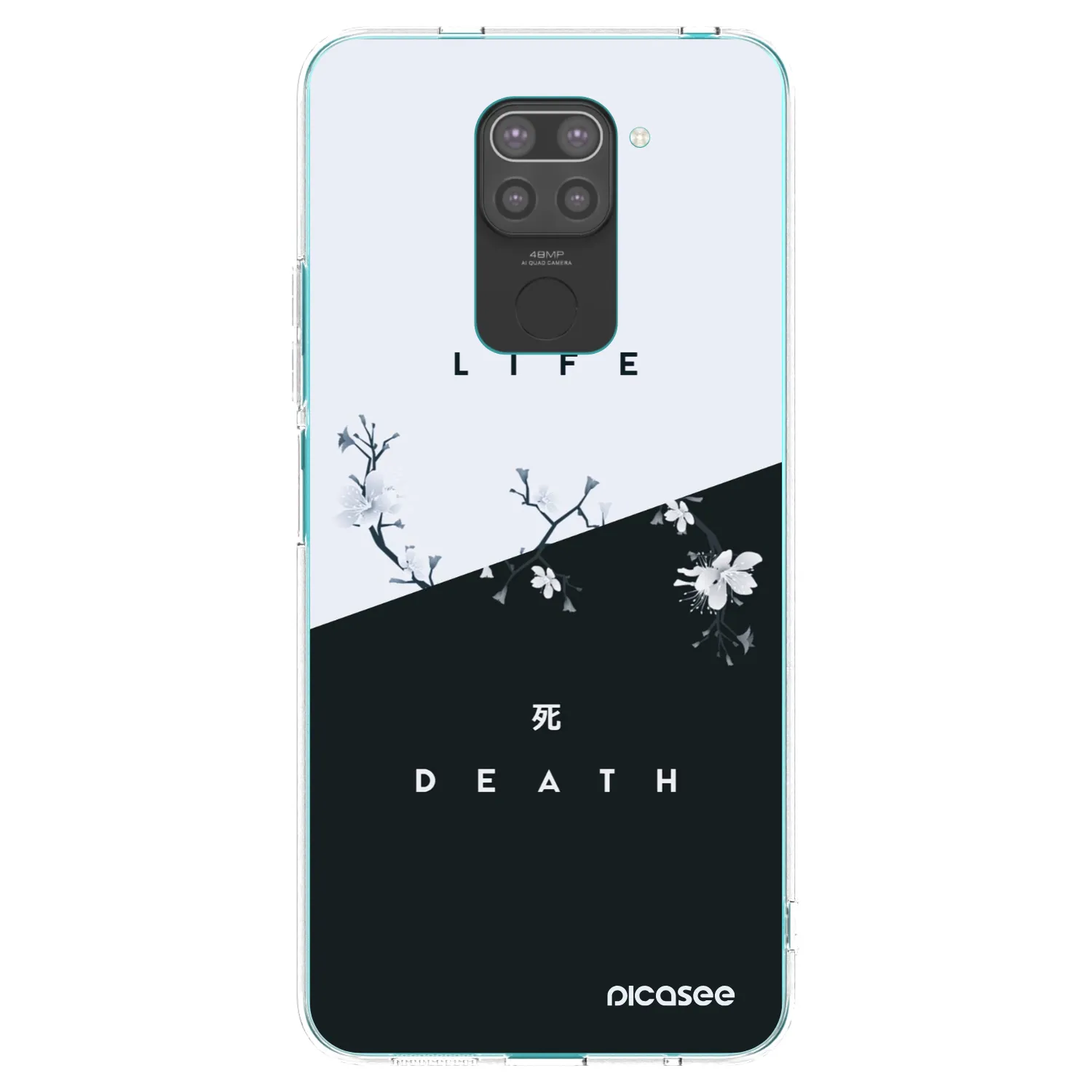 Picasee crna silikonska maskica za Xiaomi Redmi Note 9 - Life - Death