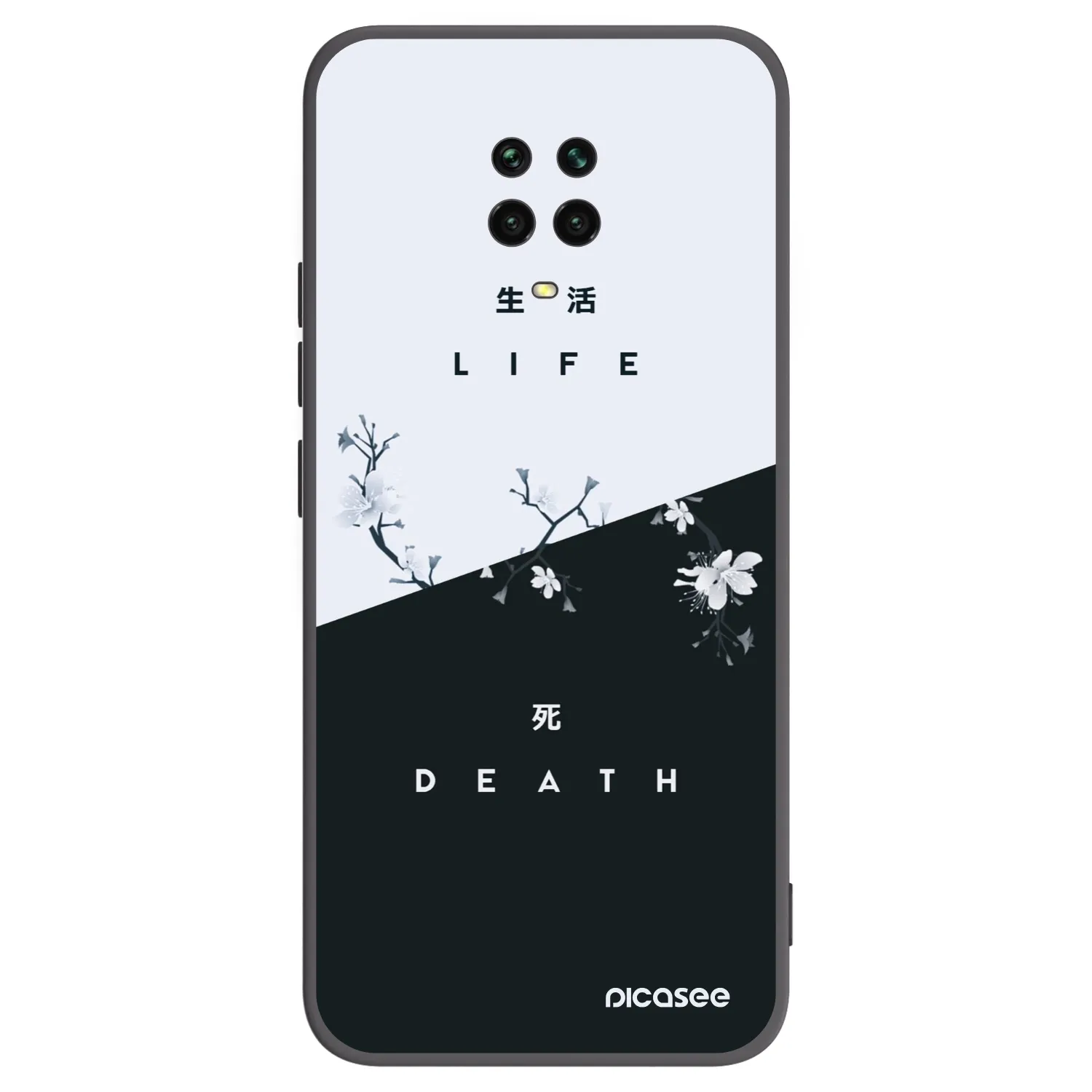 Picasee crna silikonska maskica za Xiaomi Redmi Note 9S - Life - Death