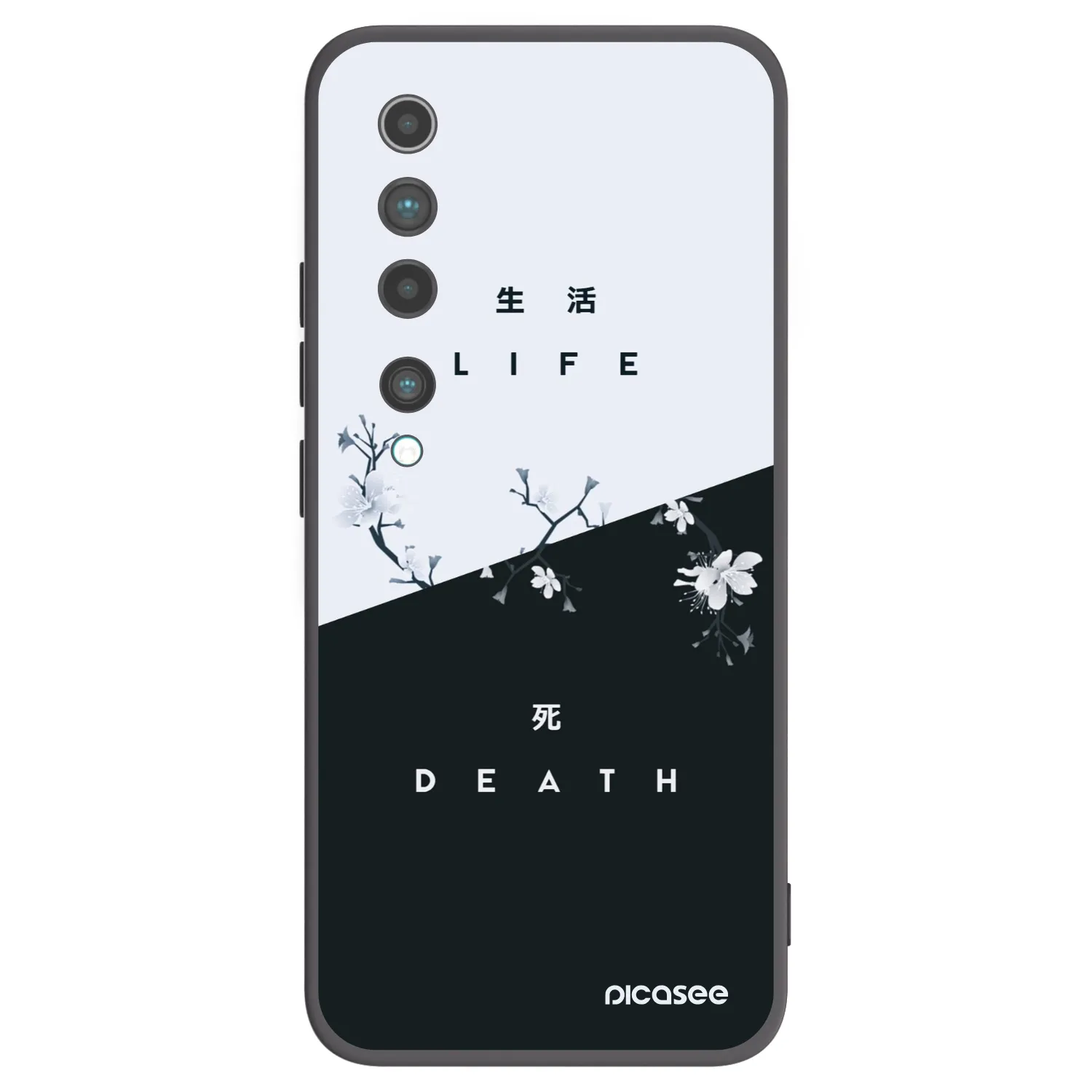 Picasee crna silikonska maskica za Xiaomi Mi 10 - Life - Death