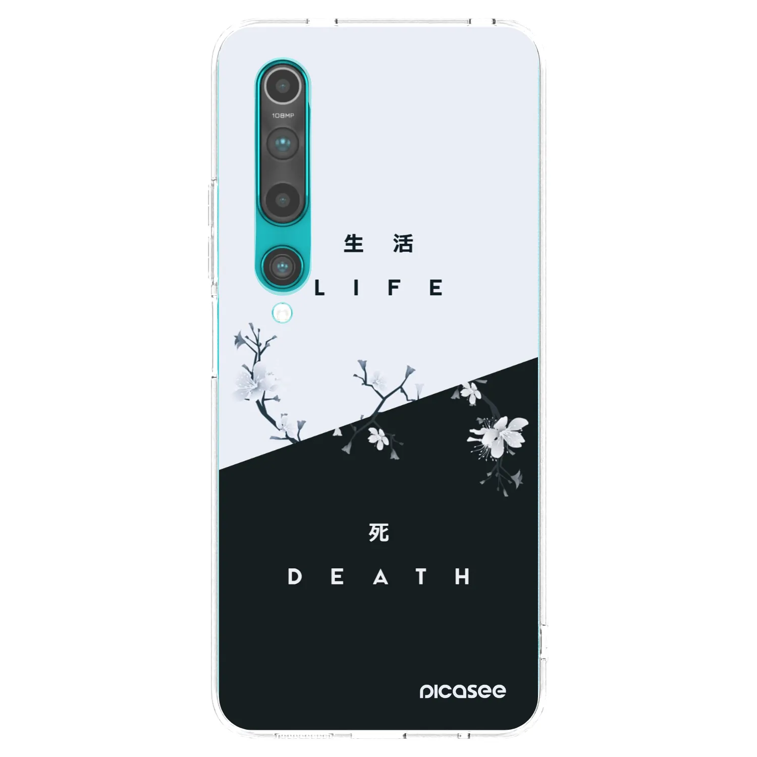 Picasee silikonska prozirna maskica za Xiaomi Mi 10 - Life - Death