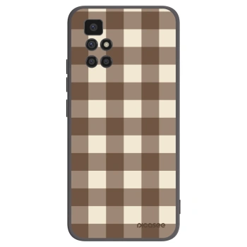 Picasee crna silikonska maskica za Xiaomi Redmi 10 - Brown grid