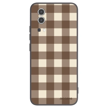 Picasee crna silikonska maskica za Vivo Y72 5G - Brown grid