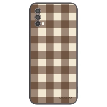 Maskica za Motorola Moto E40 - Brown grid