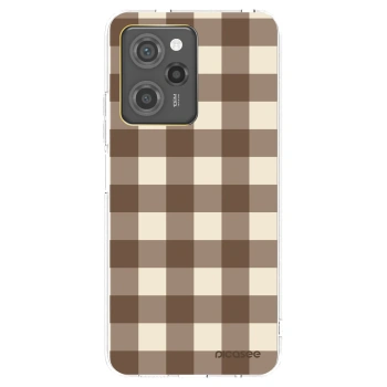 Picasee crna silikonska maskica za Xiaomi Poco X5 Pro - Brown grid