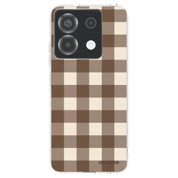 Picasee silikonska prozirna maskica za Xiaomi Poco X6 - Brown grid