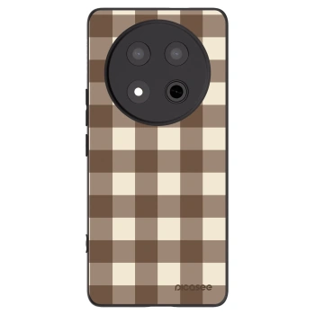 Picasee crna silikonska maskica za Honor Magic7 Lite 5G - Brown grid