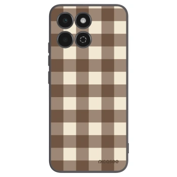 Picasee crna silikonska maskica za Honor 200 Smart 5G - Brown grid