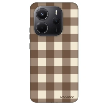 Maskica za Xiaomi Redmi Note 14 5G - Brown grid