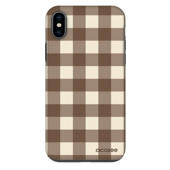 Maskica za Apple iPhone XS Max - Brown grid