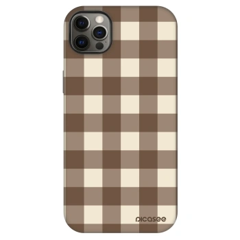 Maskica za Apple iPhone 12 Pro Max - Brown grid