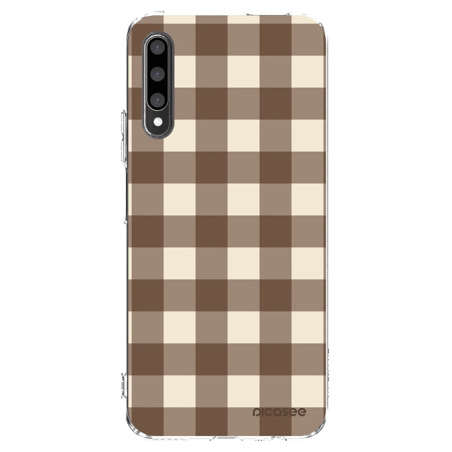 Picasee silikonska prozirna maskica za Honor 9X Pro - Brown grid