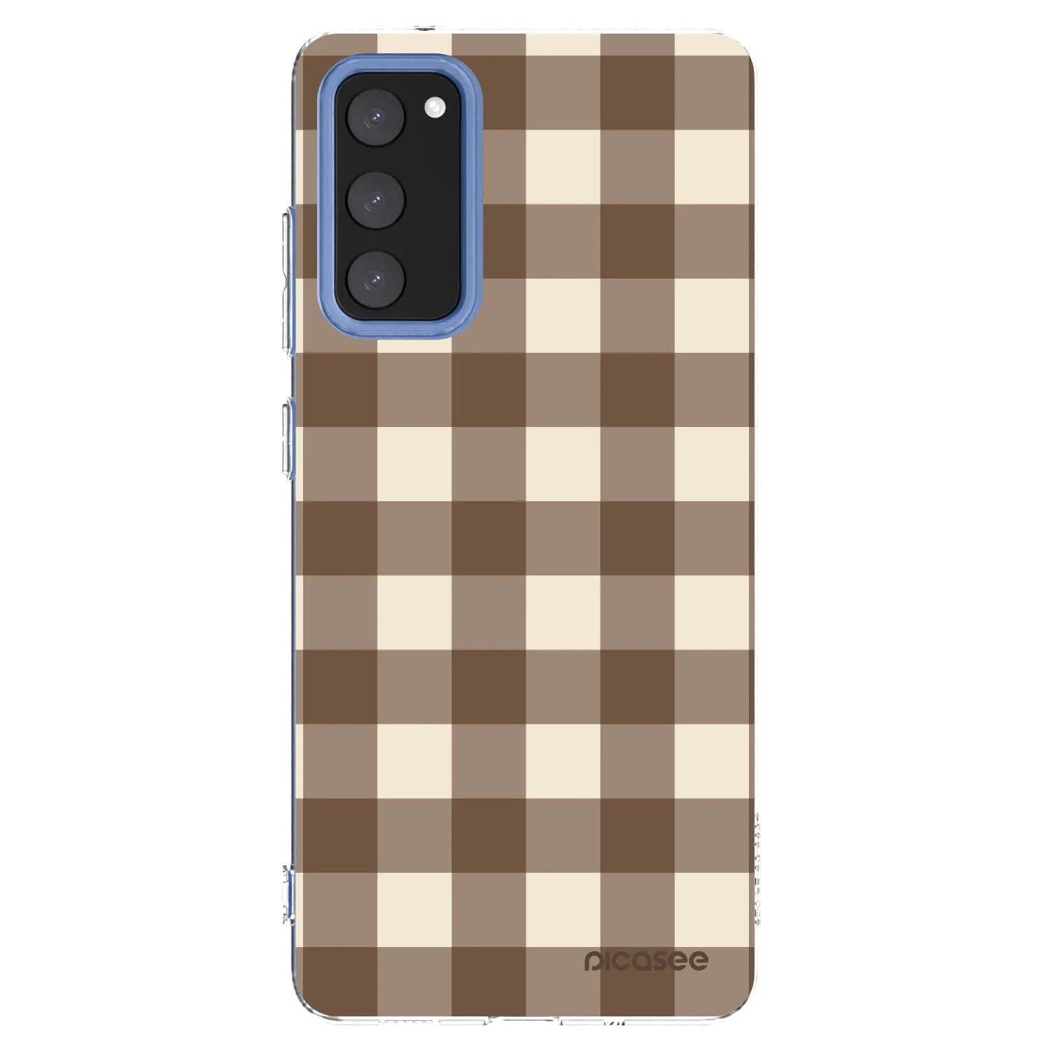 Picasee silikonska prozirna maskica za Samsung Galaxy S20 FE - Brown grid