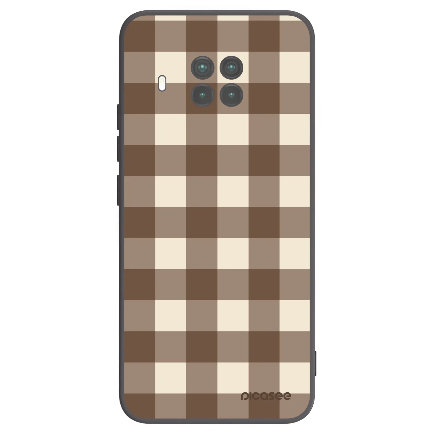 Picasee crna silikonska maskica za Xiaomi Mi 10T Lite - Brown grid
