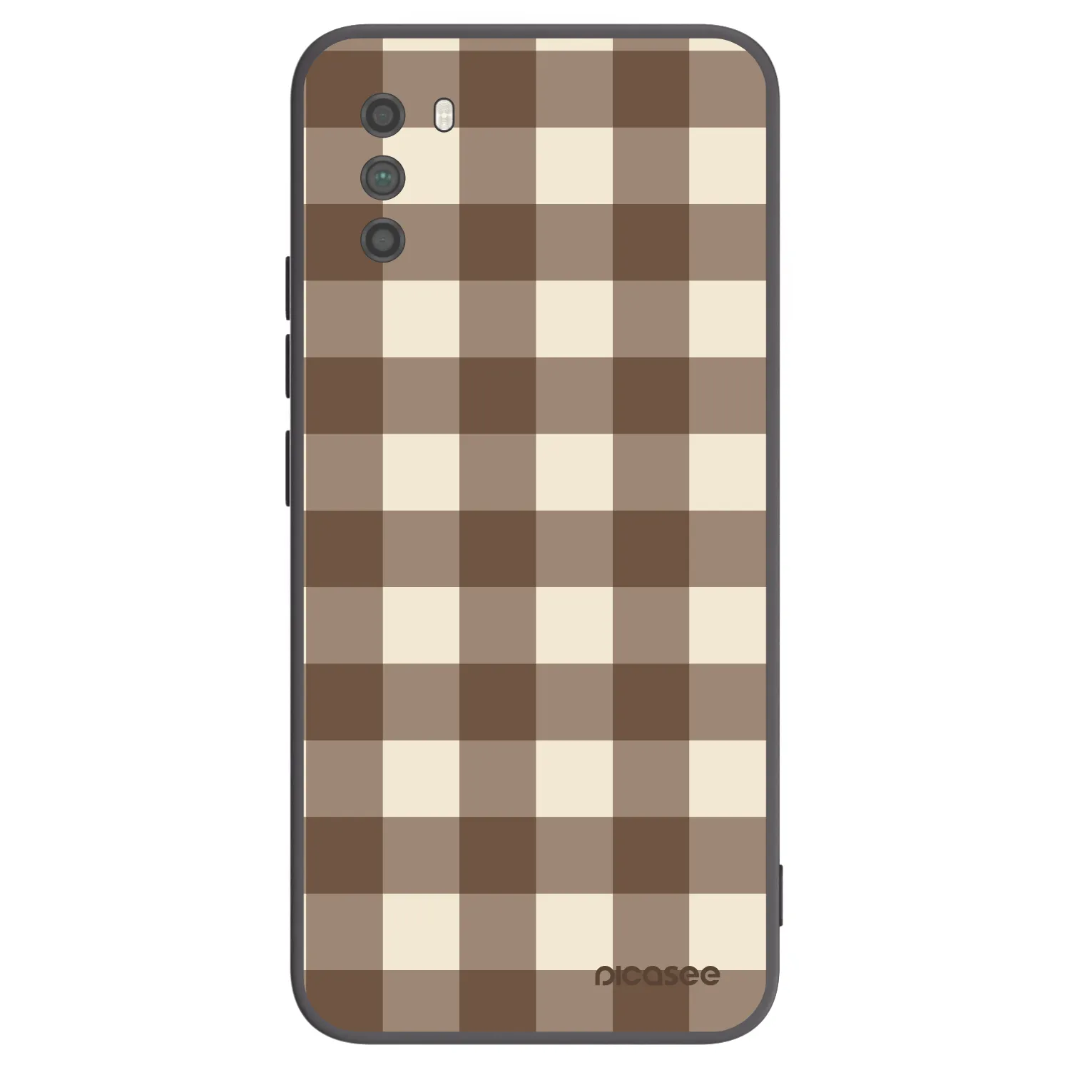 Picasee crna silikonska maskica za Xiaomi Poco M3 - Brown grid