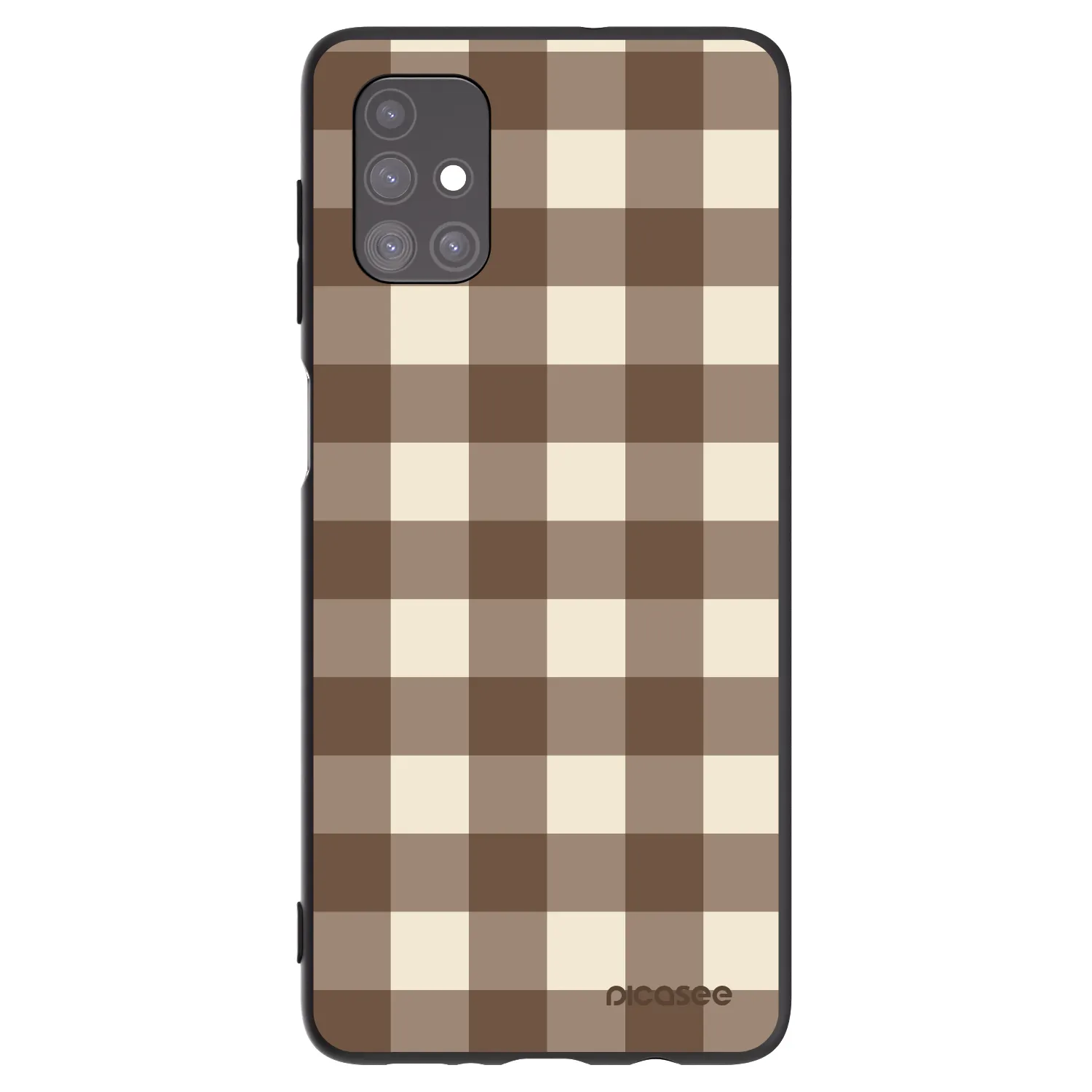 Picasee crna silikonska maskica za Samsung Galaxy M51 M515F - Brown grid