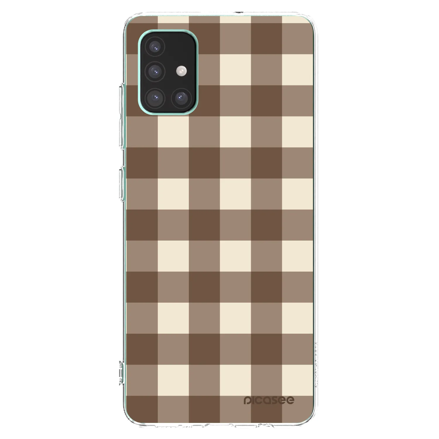 Picasee silikonska prozirna maskica za Samsung Galaxy M51 M515F - Brown grid