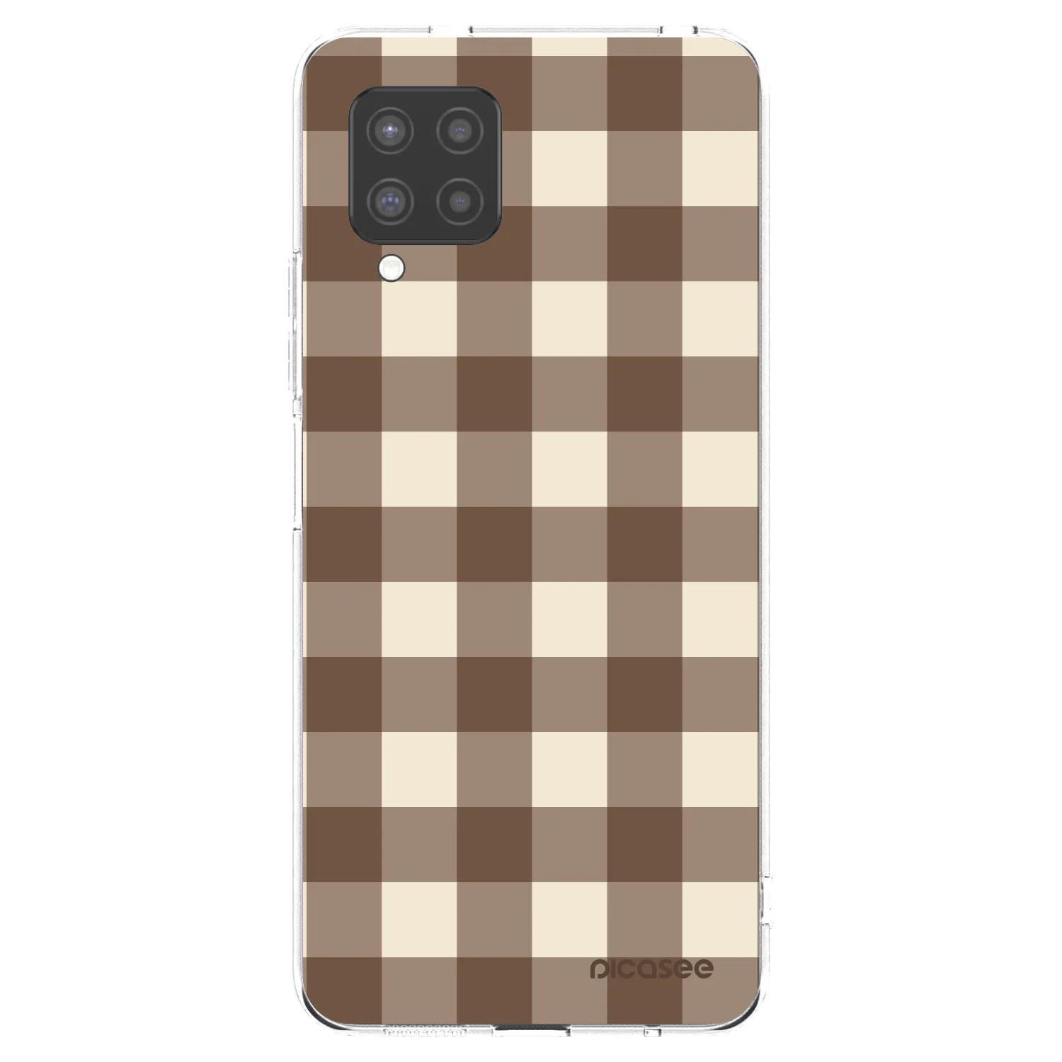 Picasee silikonska prozirna maskica za Samsung Galaxy A42 A426B - Brown grid