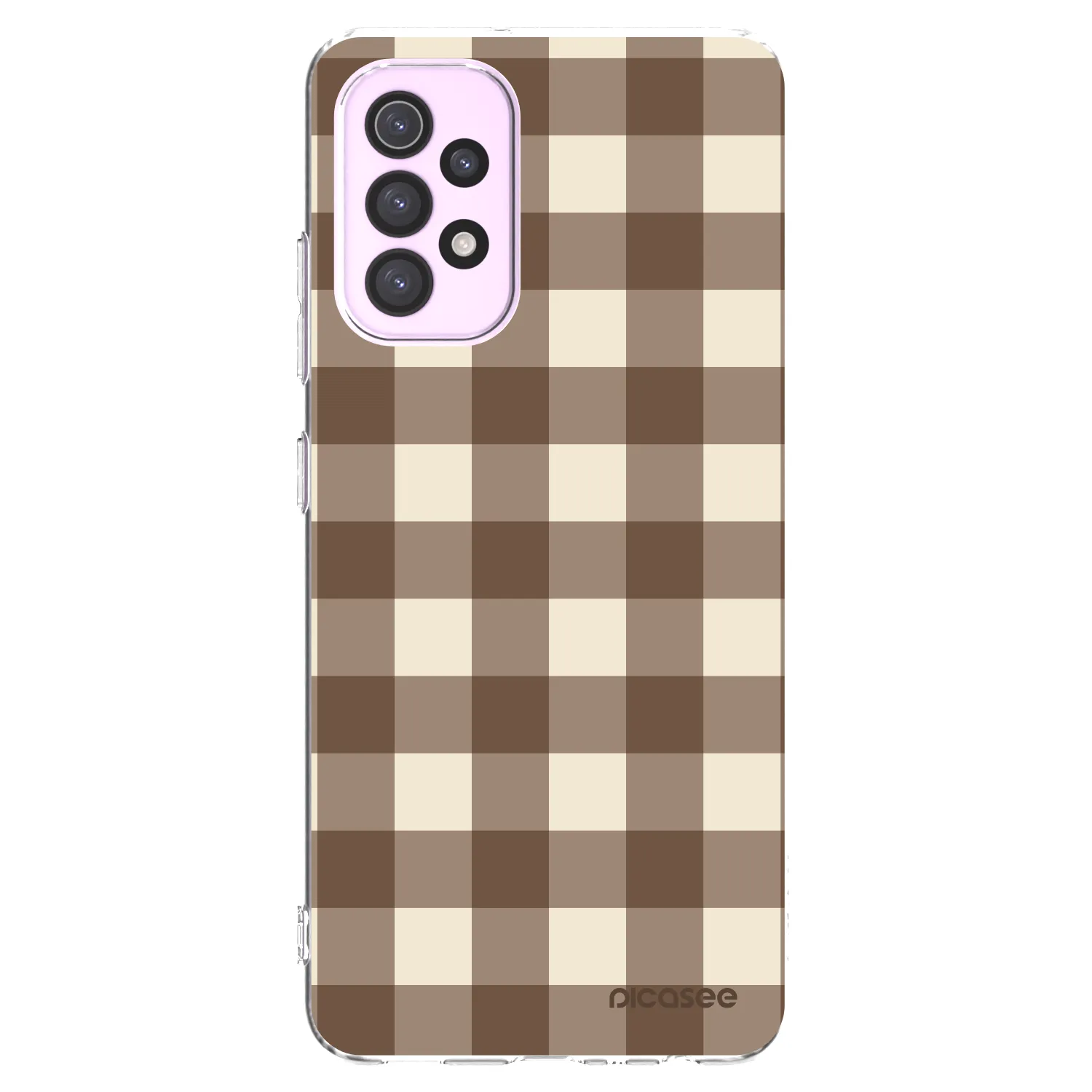 Picasee silikonska prozirna maskica za Samsung Galaxy A32 5G A326B - Brown grid