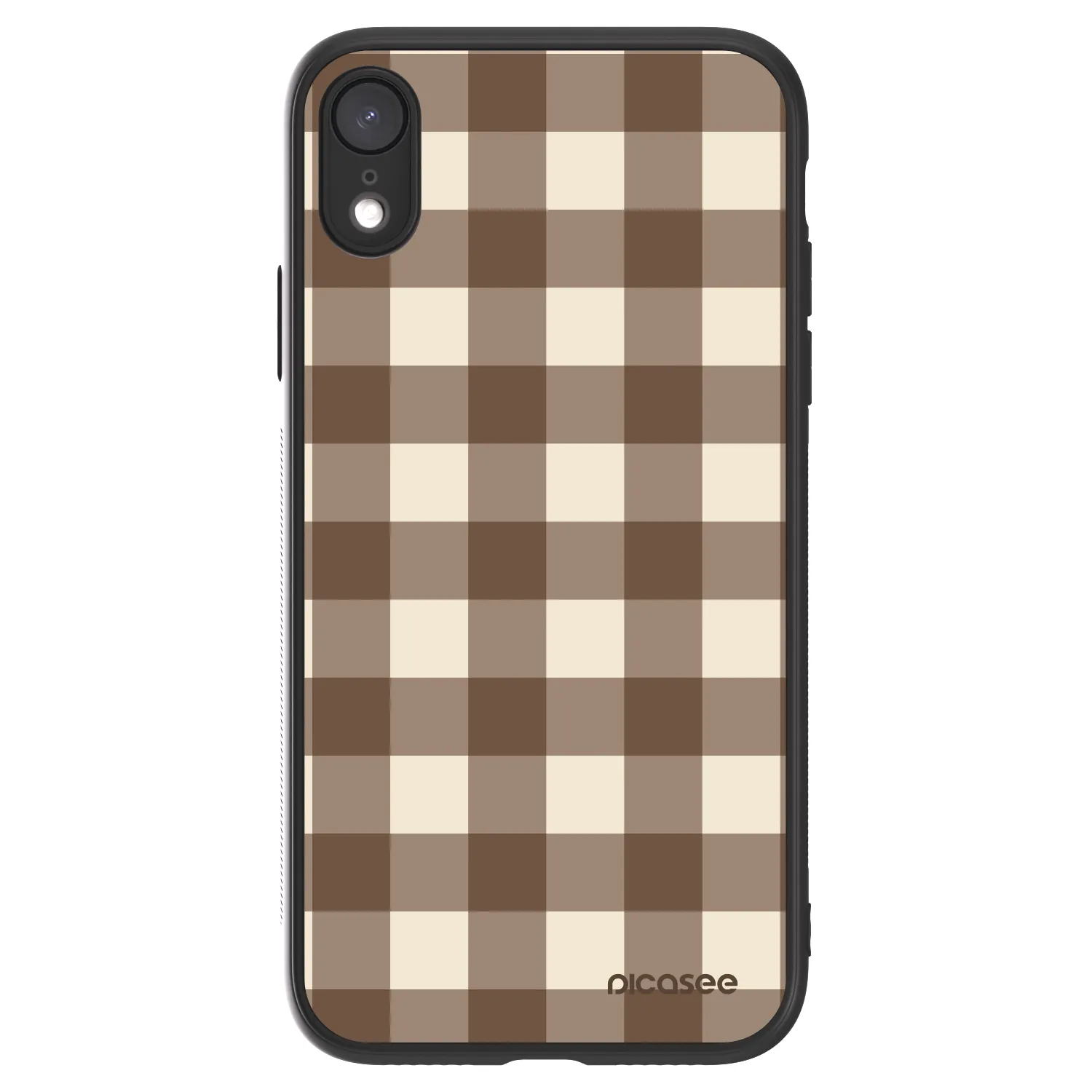 Picasee ULTIMATE CASE za Apple iPhone XR - Brown grid