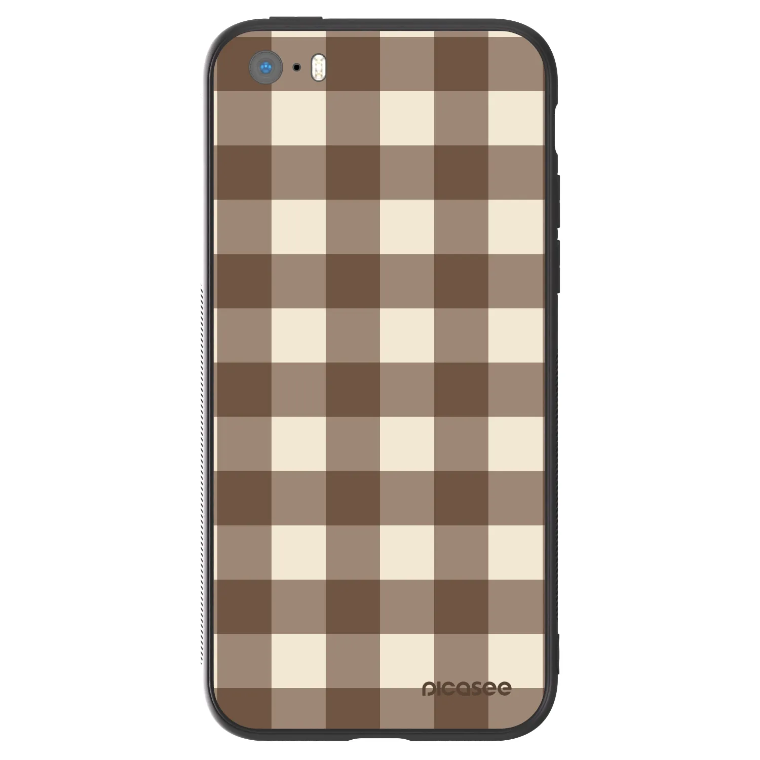 Picasee ULTIMATE CASE za Apple iPhone 5/5S/SE - Brown grid