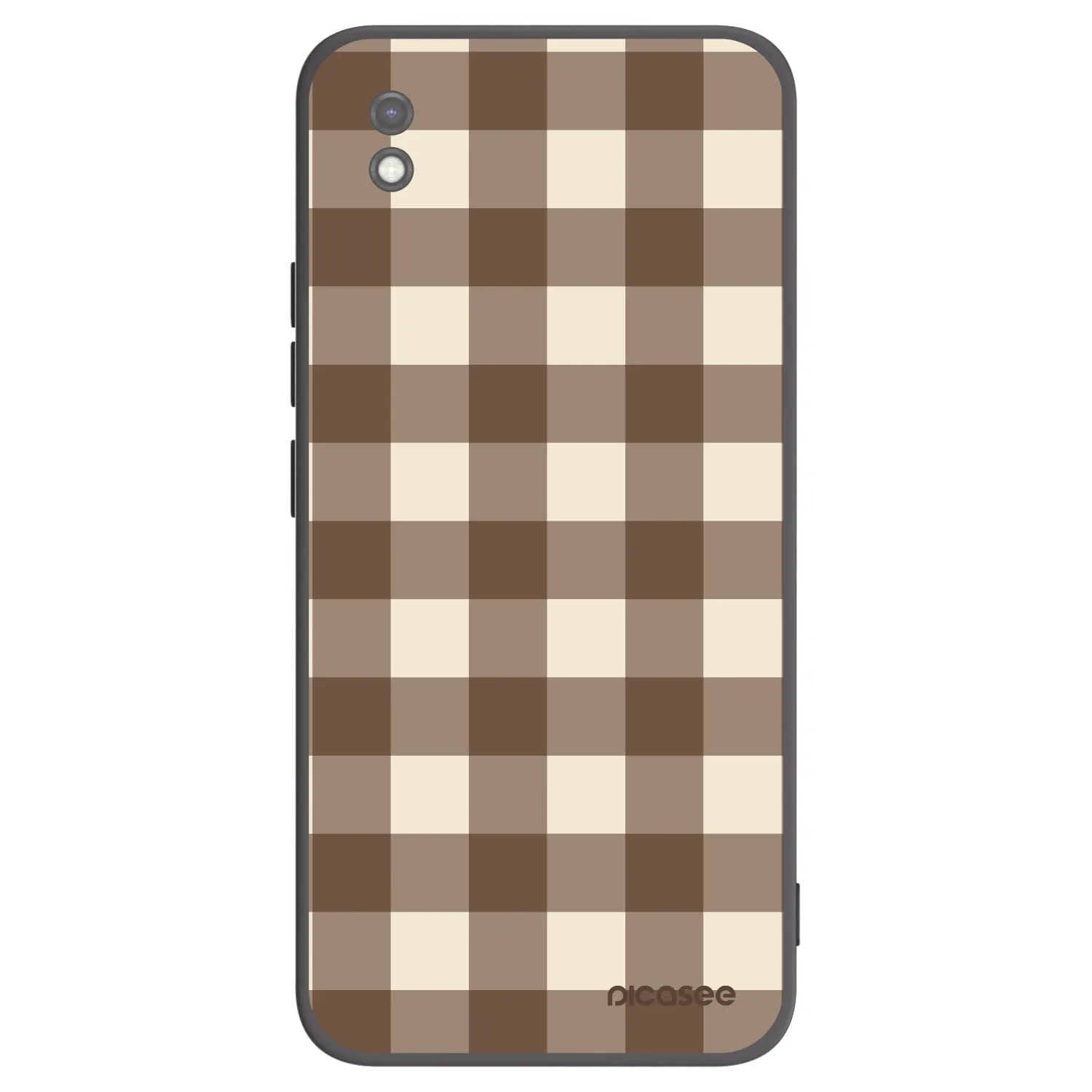 Picasee crna silikonska maskica za Xiaomi Redmi 9AT - Brown grid