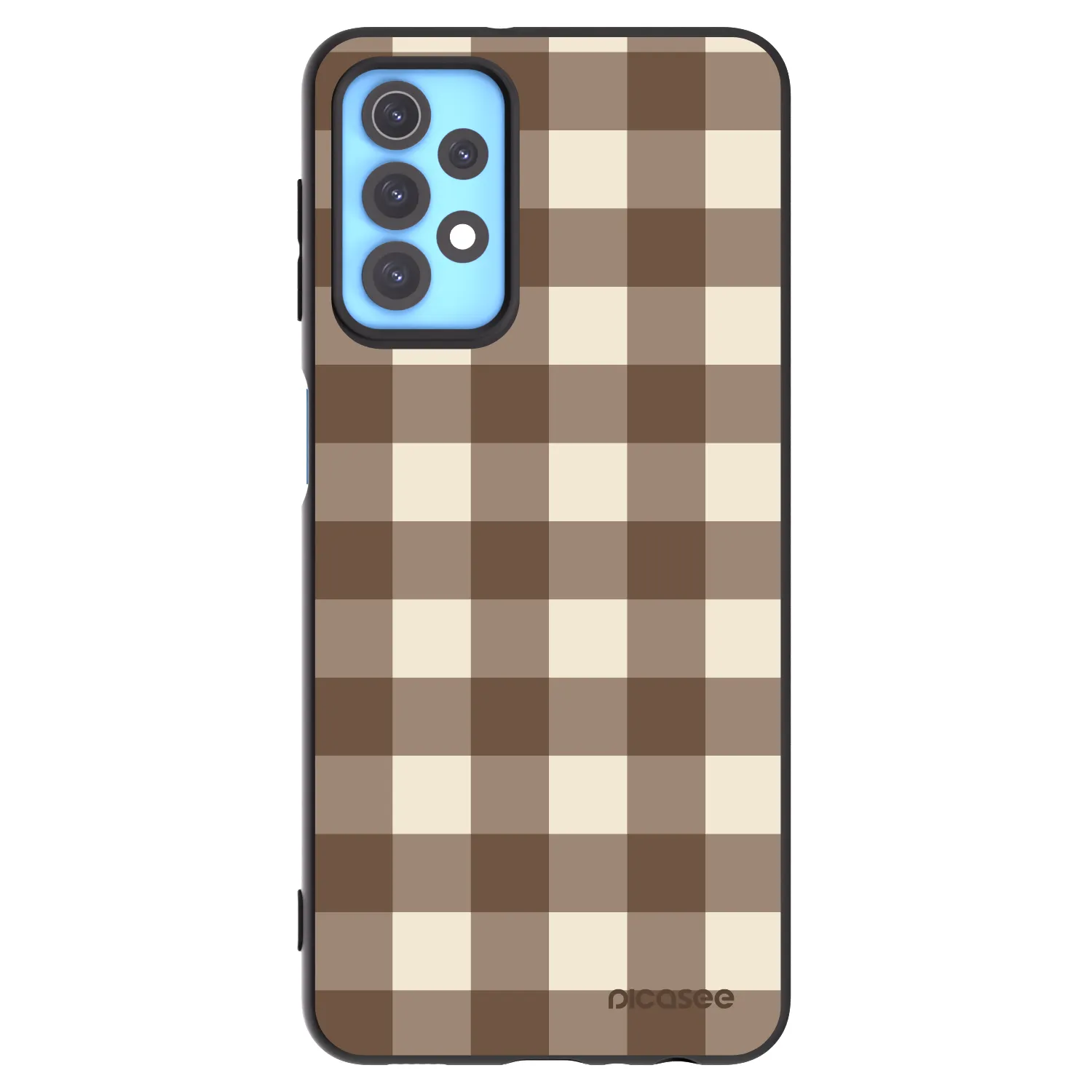 Picasee crna silikonska maskica za Samsung Galaxy A32 4G SM-A325F - Brown grid