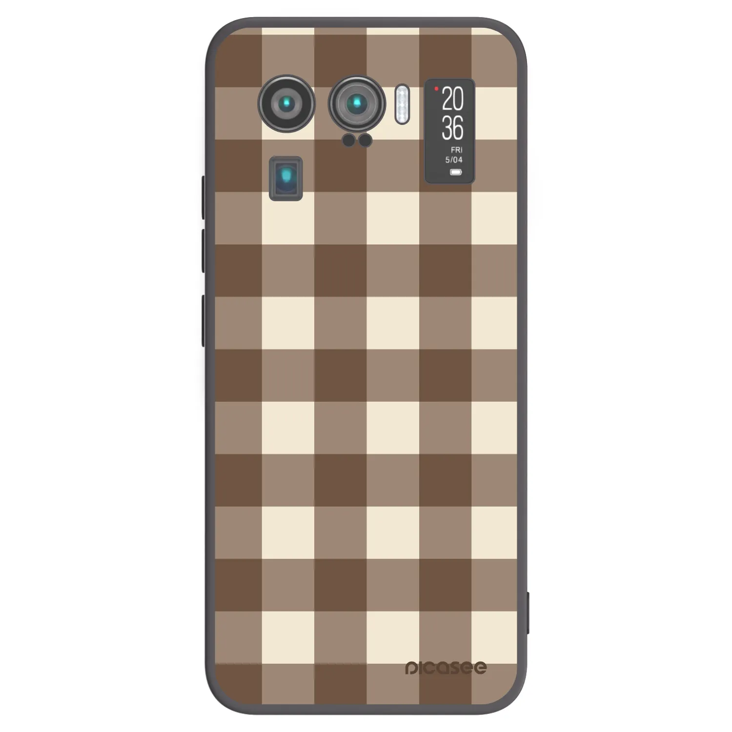 Picasee crna silikonska maskica za Xiaomi Mi 11 Ultra - Brown grid