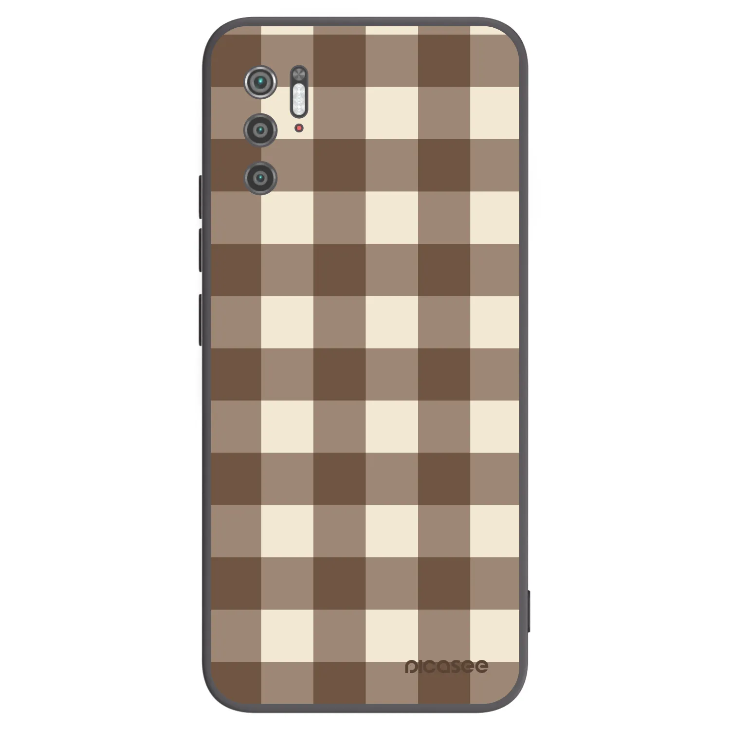 Picasee crna silikonska maskica za Xiaomi Poco M3 Pro 5G - Brown grid