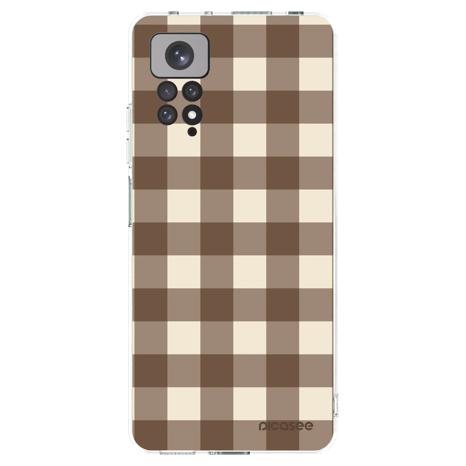 Picasee silikonska prozirna maskica za Xiaomi Redmi Note 11S 4G - Brown grid