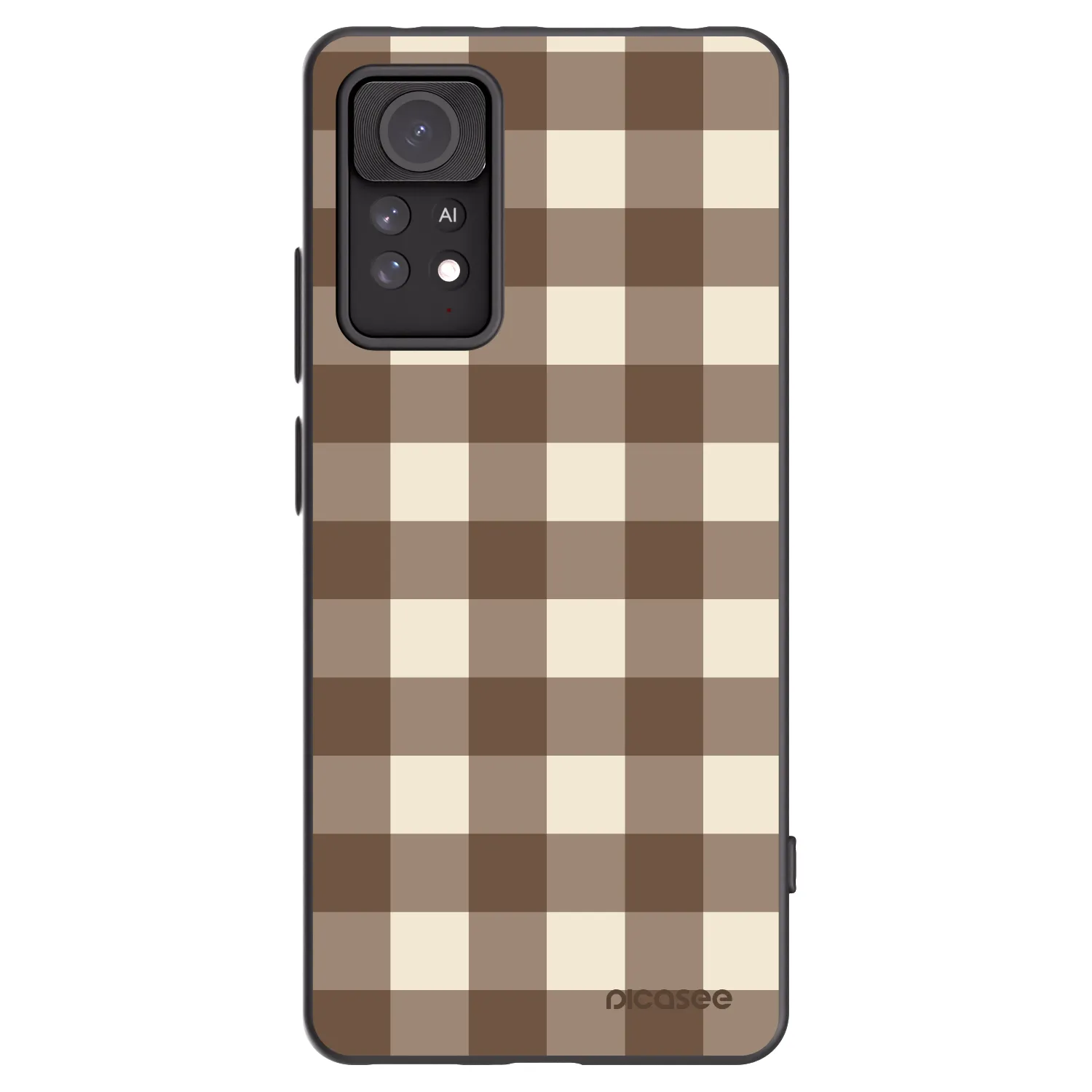 Picasee crna silikonska maskica za Xiaomi Redmi Note 11 Pro 5G - Brown grid