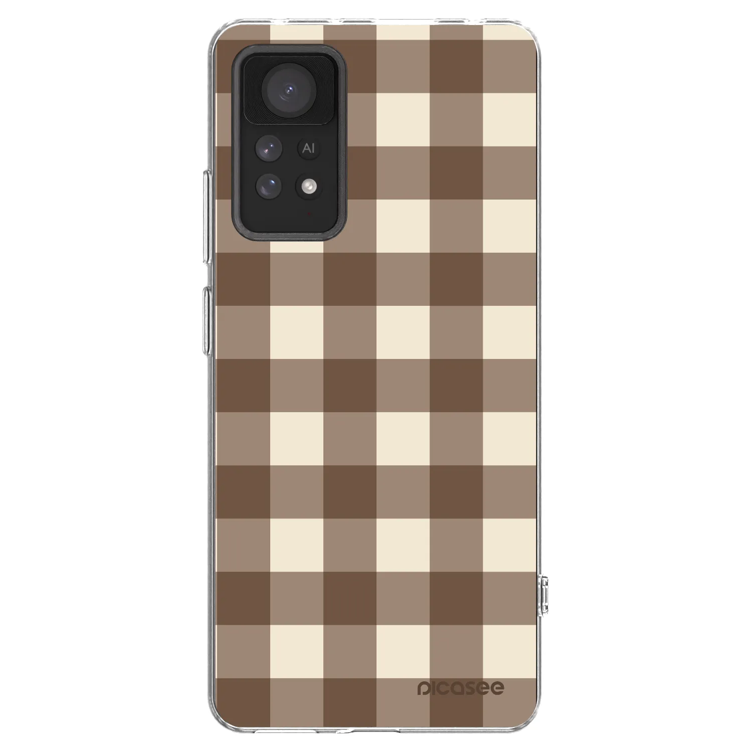 Picasee silikonska prozirna maskica za Xiaomi Redmi Note 11 Pro 5G - Brown grid
