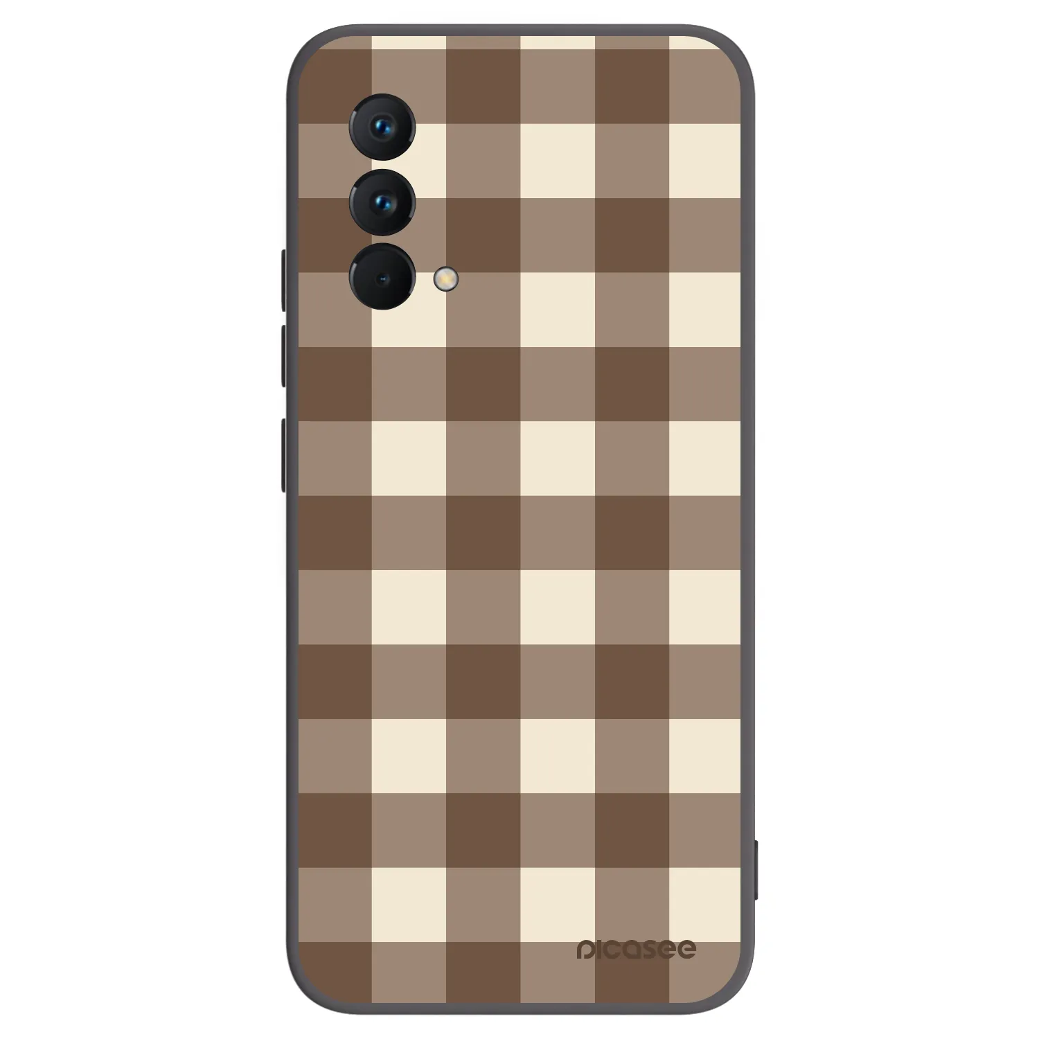Picasee crna silikonska maskica za Realme GT Master Edition 5G - Brown grid