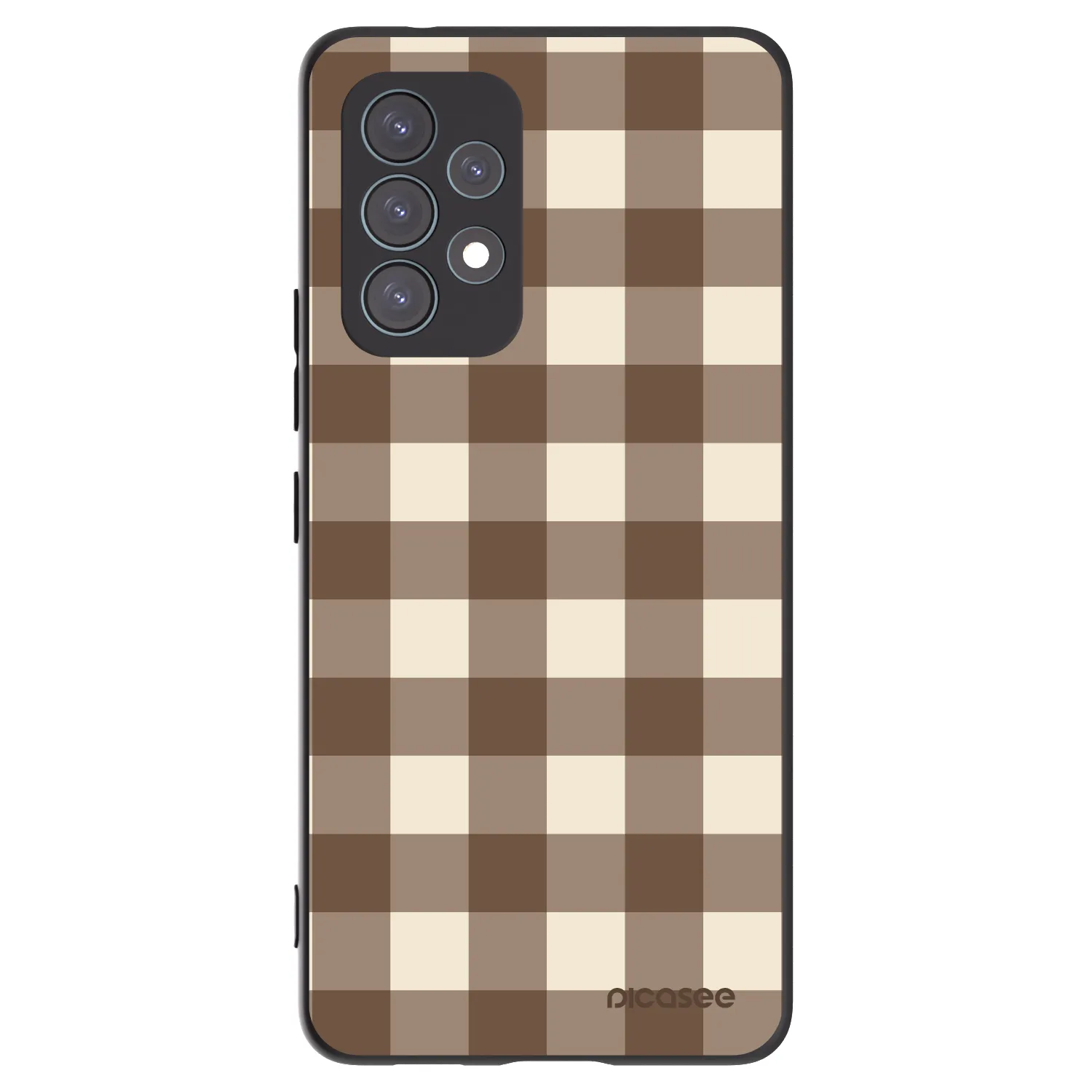 Picasee crna silikonska maskica za Samsung Galaxy A53 5G A536 - Brown grid