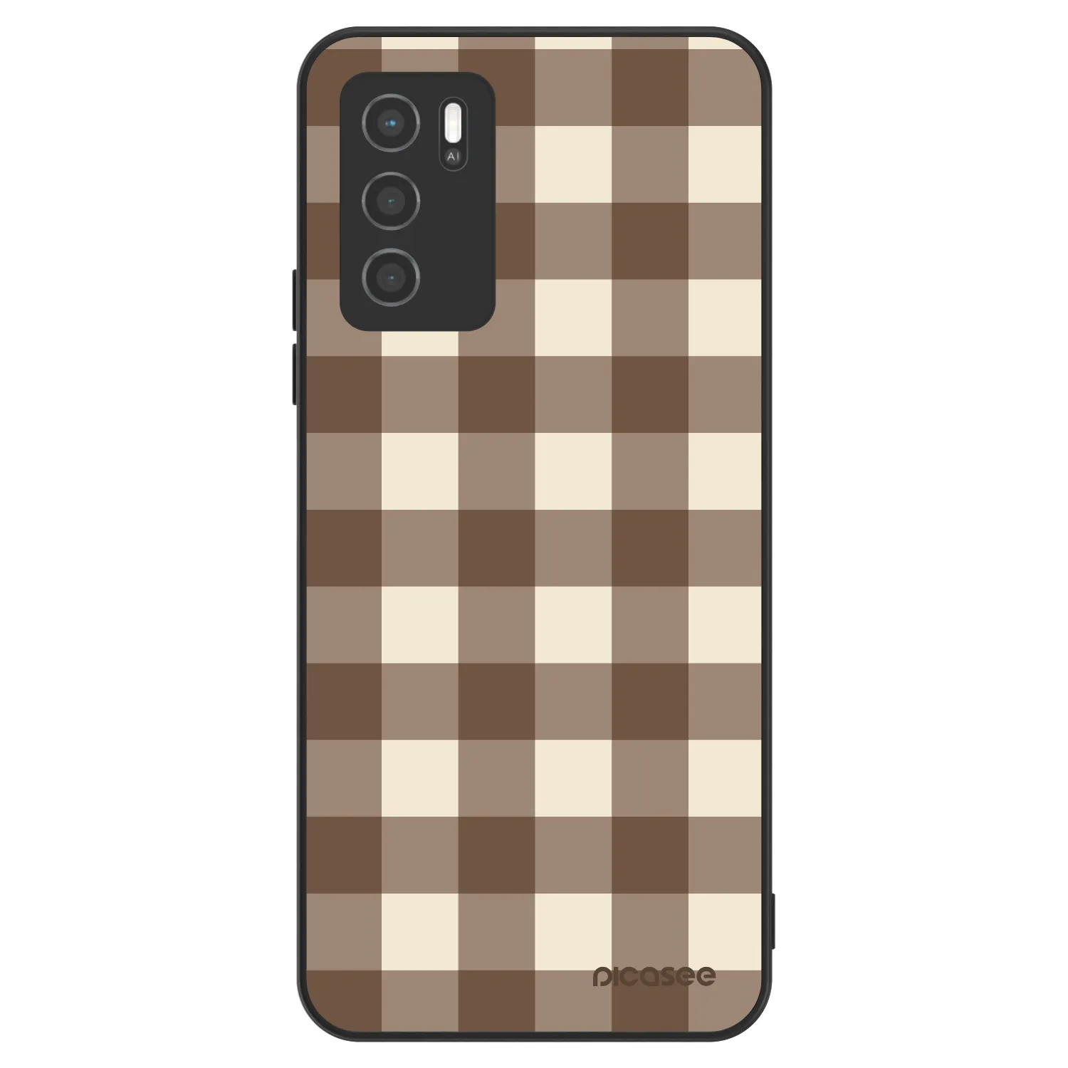 Picasee ULTIMATE CASE za OPPO A16 - Brown grid