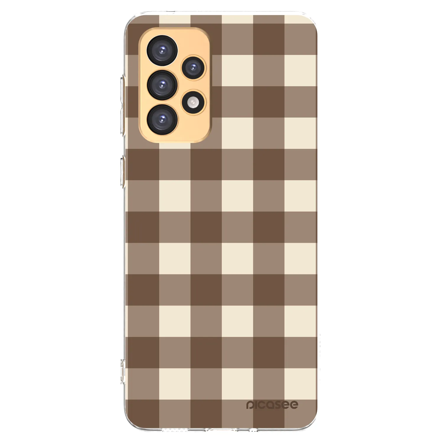 Picasee silikonska prozirna maskica za Samsung Galaxy A33 5G A336 - Brown grid