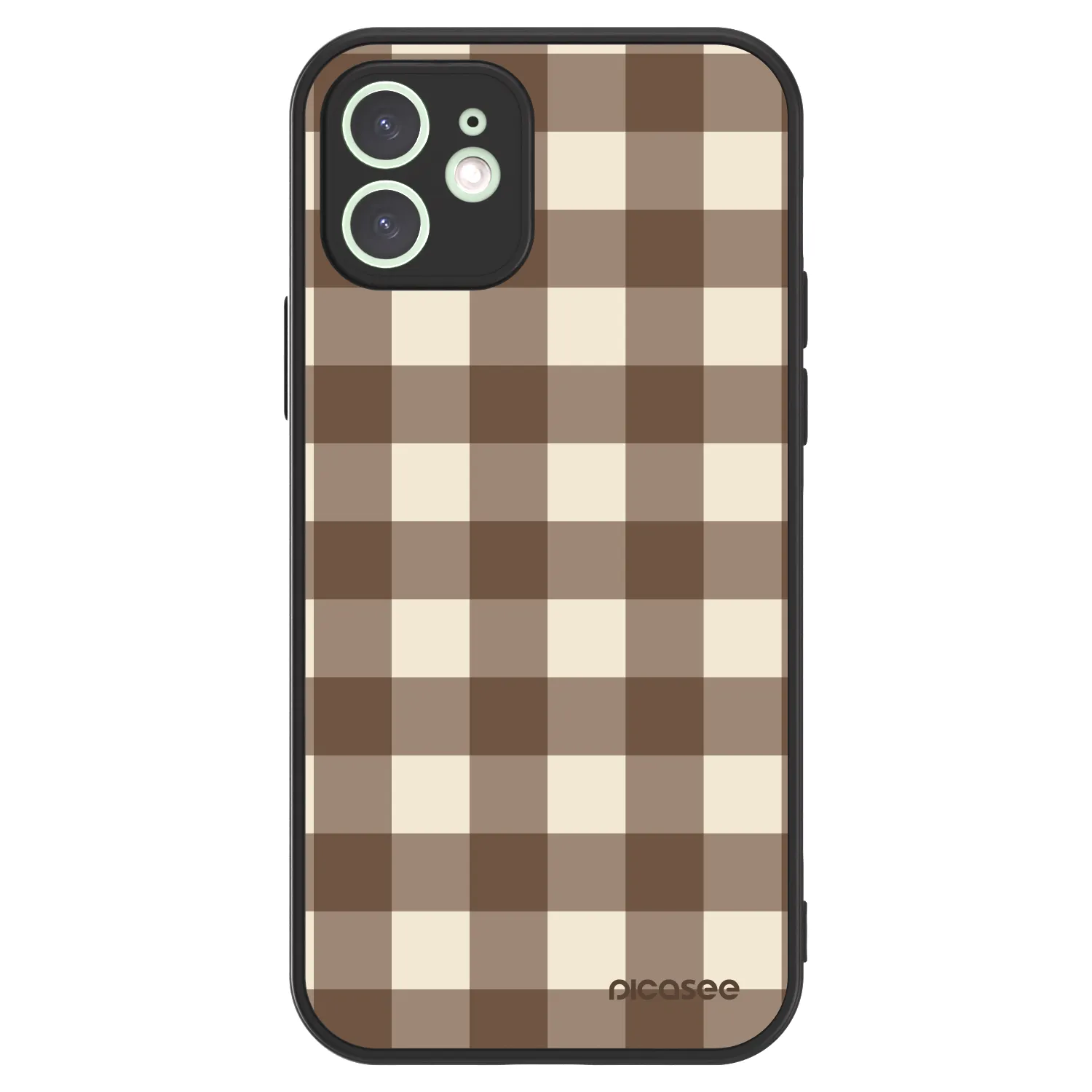 Picasee ULTIMATE CASE MagSafe za Apple iPhone 12 - Brown grid