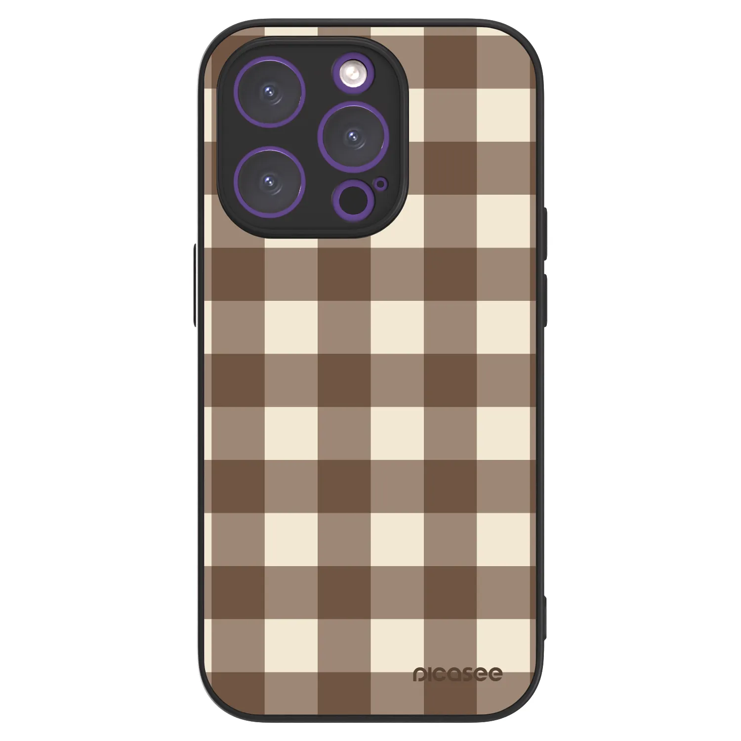 Picasee ULTIMATE CASE MagSafe za Apple iPhone 14 Pro - Brown grid