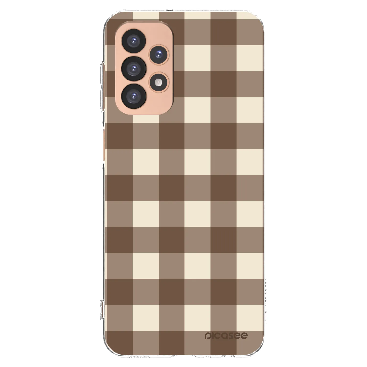 Picasee silikonska prozirna maskica za Samsung Galaxy A23 A236B 5G - Brown grid