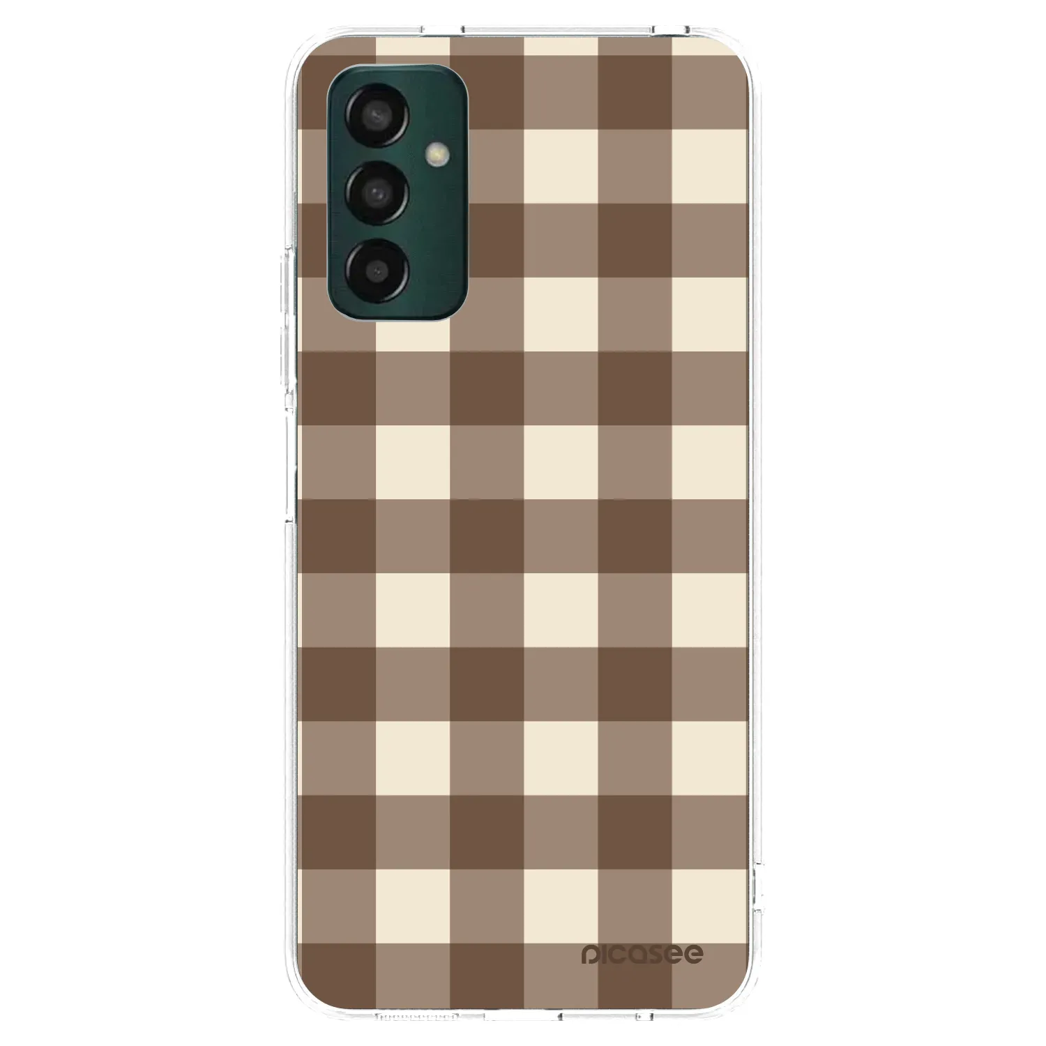 Picasee silikonska prozirna maskica za Samsung Galaxy M23 5G - Brown grid